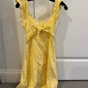 Copper Key Yellow and White Floral Dress